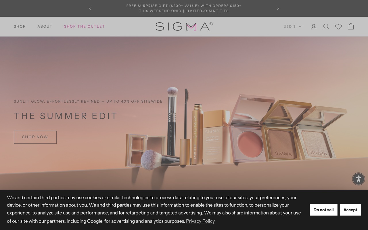Sigma Beauty website — performance rebuild